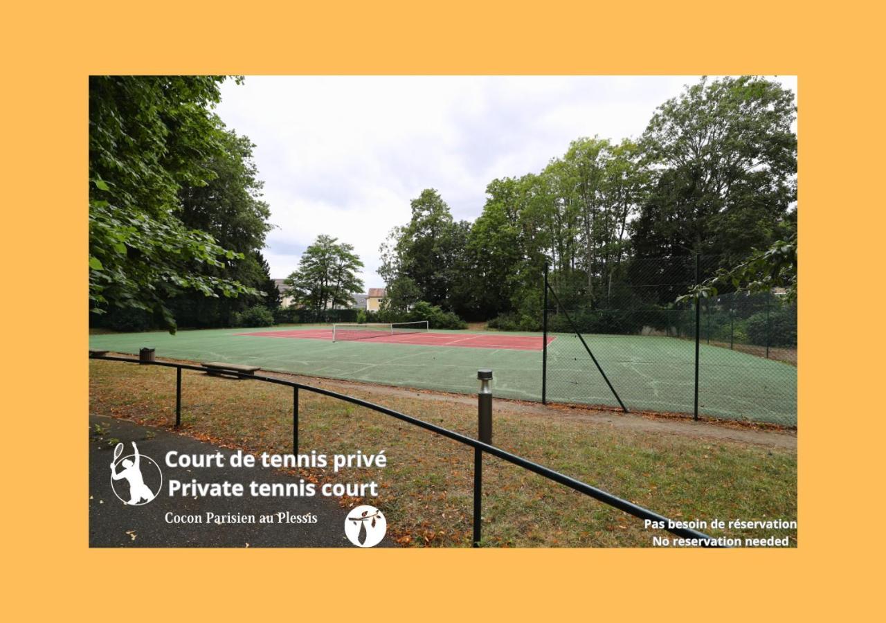 Ferienwohnung Cocon Parisien Au Plessis - Court De Tennis Prive Le Plessis-Bouchard Exterior foto